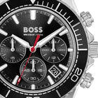 Ανδρικό Ρολόι Boss Sealiner 1514324 Με Ασημί Μπρασελέ & Μαύρο Καντράν