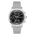 Ανδρικό Ρολόι Boss Stratus 1514328 με Ασημί Μπρασελέ & Μαύρο Καντράν