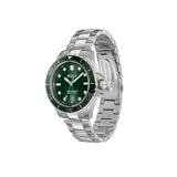 Πράσινο καντράν 42mm του ανδρικού ρολογιού Boss Troper 1514294 με ένδειξη ημερομηνίας και ορυκτό κρύσταλλο ειδικής σκλήρυνσης.