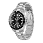Ανδρικό Ρολόι Boss Troper 1514295 με Ασημί Μπρασελέ & Μαύρο Καντράν