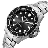 Μαύρο καντράν 42mm του ανδρικού ρολογιού Boss Troper 1514295 με ένδειξη ημερομηνίας και ορυκτό κρύσταλλο ειδικής σκλήρυνσης.