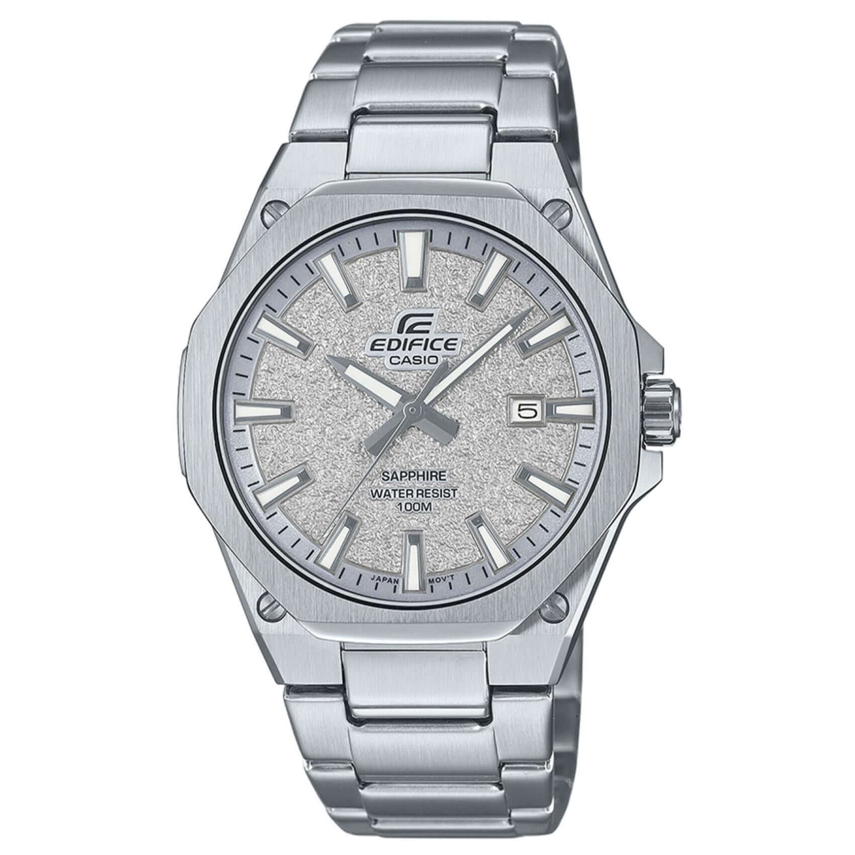 Ανδρικό ρολόι Casio Edifice EFR-S108DE-8AVUEF με ασημί ατσάλινο μπρασελέ και ασημί καντράν 40 mm.