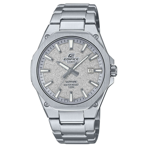 Ανδρικό ρολόι Casio Edifice EFR-S108DE-8AVUEF με ασημί ατσάλινο μπρασελέ και ασημί καντράν 40 mm.