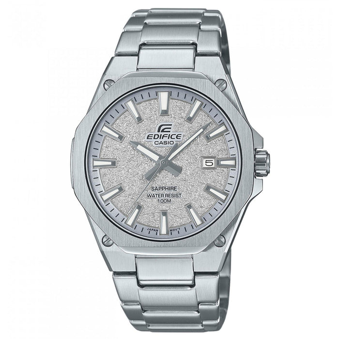 Ανδρικό ρολόι Casio Edifice EFR-S108DE-8AVUEF με ασημί ατσάλινο μπρασελέ και ασημί καντράν 40 mm.