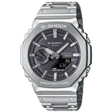 Ανδρικό ρολόι Casio G-SHOCK GM-B2100SD-1AER με ασημί ατσάλινο μπρασελέ και μαύρο καντράν 44.5 mm.