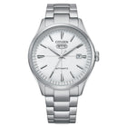 Ανδρικό Ρολόι Citizen Automatic NH8391-51AE με Ασημί Μπρασελέ & Λευκό Καντράν