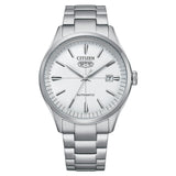 Ανδρικό ρολόι Citizen NH8391-51AE με ασημί μπρασελέ και λευκό καντράν