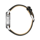 Ανδρικό Ρολόι Citizen Automatic NH9131-14E με Μαύρο Δερμάτινο Λουράκι & Μαύρο Skeleton Καντράν