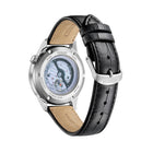 Ανδρικό Ρολόι Citizen Automatic NH9131-14E με Μαύρο Δερμάτινο Λουράκι & Μαύρο Skeleton Καντράν