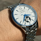 Αυτόματο Ρολόι Citizen NH9131-73A Με Ασημί Μπρασελέ & Λευκό Skeleton Καντράν