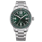 Αυτόματο Ρολόι Citizen NJ0190-51X Με Ασημί Μπρασελέ & Πράσινο Καντράν