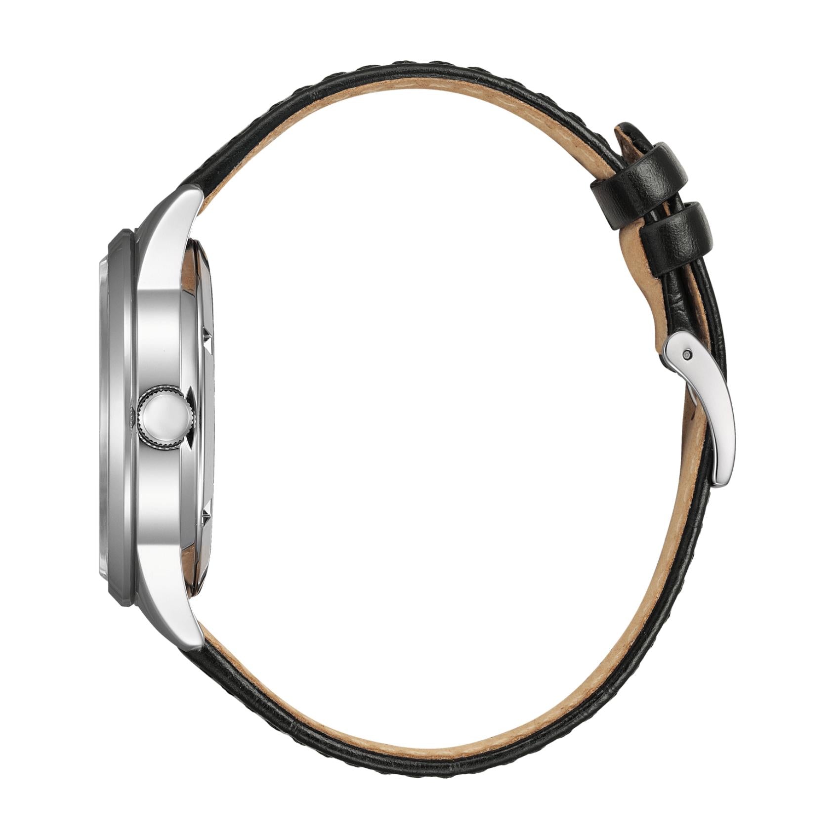 Μαύρο δερμάτινο λουράκι ρολογιού Citizen NY4058-01EE