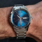 Αυτόματο Ρολόι Citizen NY4058-79LE Με Ασημί Μπρασελέ & Μπλε Καντράν