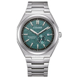 Ανδρικό αυτόματο ρολόι Citizen Super Titanium NJ0180-80X με πράσινο καντράν