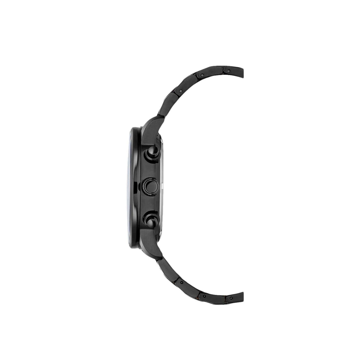 Μαύρο μπρασελέ του ανδρικού ρολογιού Citizen Eco-Drive CA0695-84E από ανοξείδωτο ατσάλι με κούμπωμα ασφαλείας.