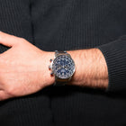 Ρολόι Citizen Eco-Drive CA4500-91L με Ασημί Μπρασελέ και Μπλε Καντράν