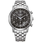 Ρολόι Citizen Eco-Drive CA4630-53E με Ασημί Μπρασελέ και Μαύρο Καντράν