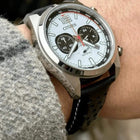 Ρολόι Citizen Eco-Drive CA4640-09A με Μαύρο Δερμάτινο Λουράκι και Λευκό Καντράν