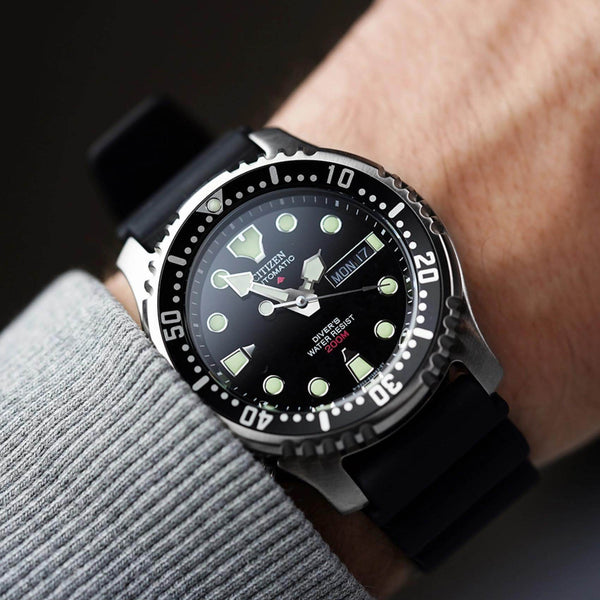 Καταδυτικό Ρολόι Citizen Promaster Divers NY0040-09EE Με Μαύρο Καουτσούκ Λουράκι