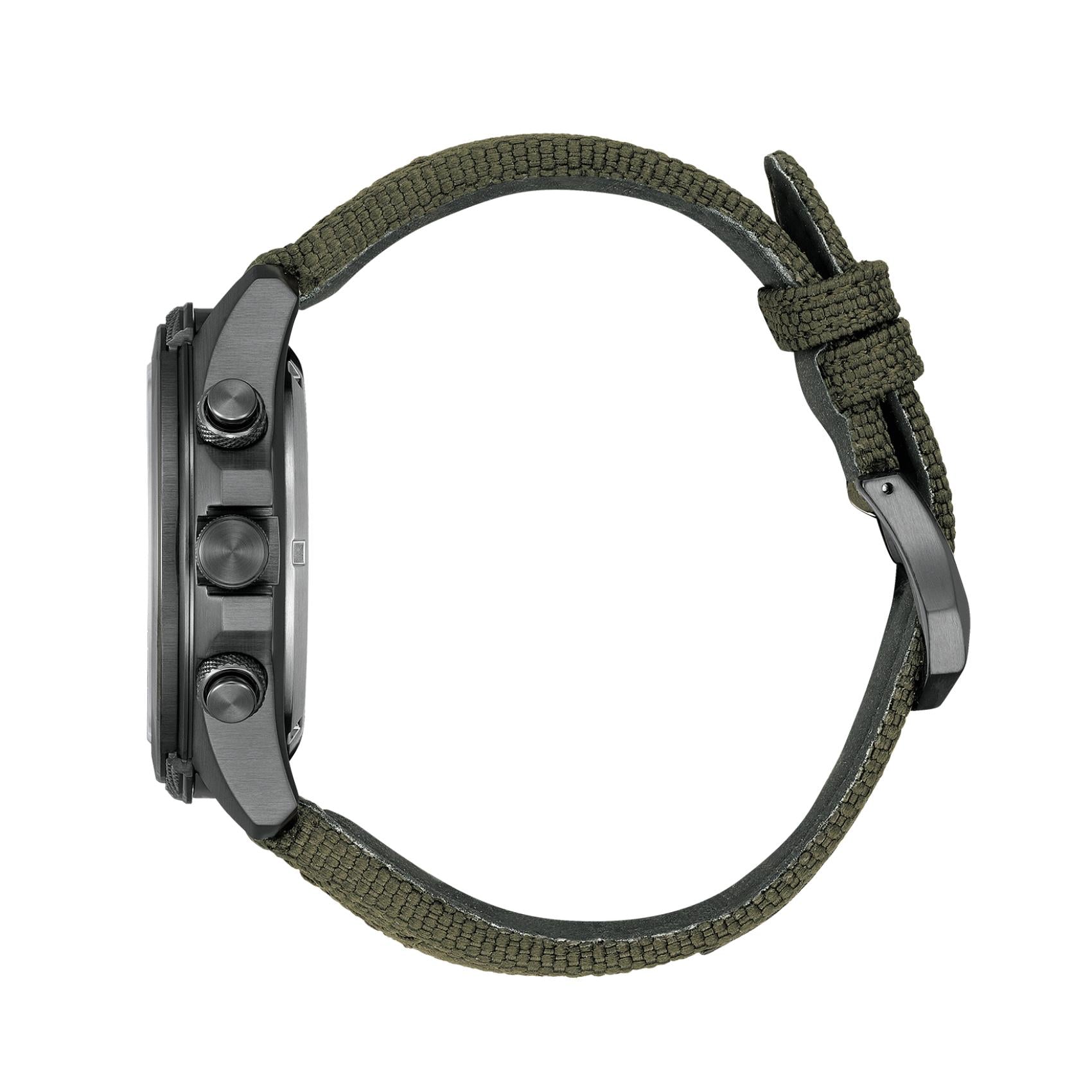 Πράσινο nylon λουράκι του ανδρικού ρολογιού Citizen Promaster Land JV1005-02W.