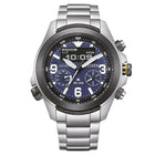 Ρολόι Citizen Promaster Land Eco-Drive JV1006-51L Ψηφιακό-Αναλογικό με Ασημί Μπρασελέ & Μπλε Καντράν