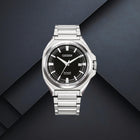 Ανδρικό Ρολόι Citizen Series 8 NB6010-81E με Ασημί Μπρασελέ & Μαύρο Καντράν