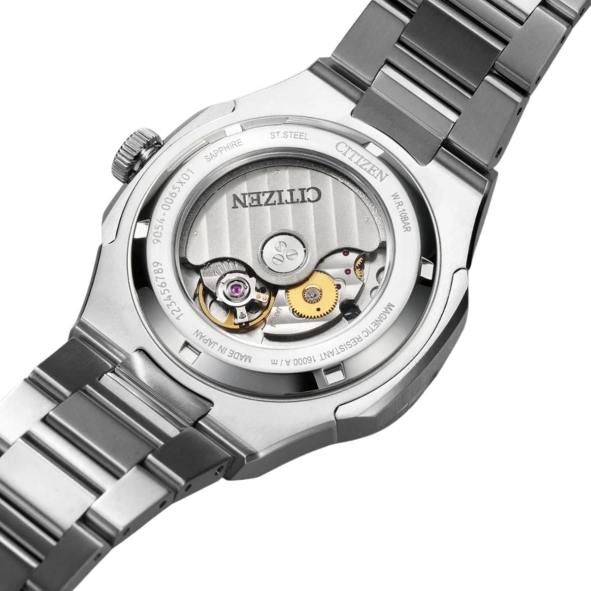 Open Back ρολογιού Citizen Series 8 GMT NB6031-56E με ορατό τον αυτόματο μηχανισμό