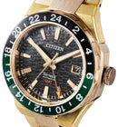 Ανδρικό Ρολόι Citizen Series 8 GMT NB6033-51E με Χρυσό Μπρασελέ & Μαύρο Καντράν