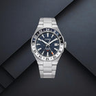 Ανδρικό Ρολόι Citizen Series 8 GMT NB6034-58L με Ασημί Μπρασελέ & Μπλε Καντράν