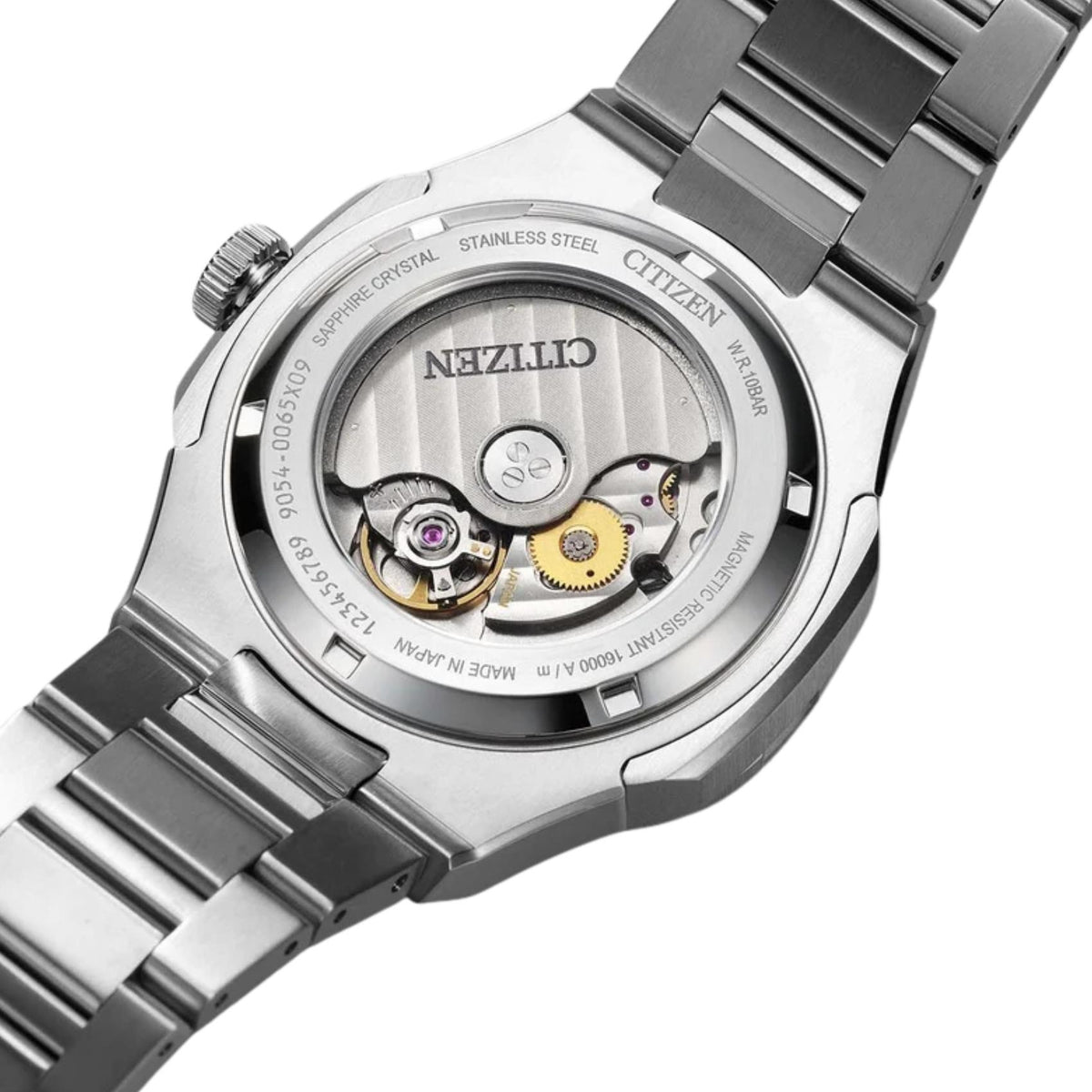 Open back ρολογιού Citizen Series 8 GMT NB6034-58L με ορατό τον αυτόματο μηχανισμό