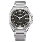 Ανδρικό Ρολόι Citizen Series 8 NB6050-51E με Ασημί Μπρασελέ & Μαύρο Καντράν