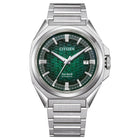 Ανδρικό Ρολόι Citizen Series 8 NB6050-51W με Ασημί Μπρασελέ & Πράσινο Καντράν