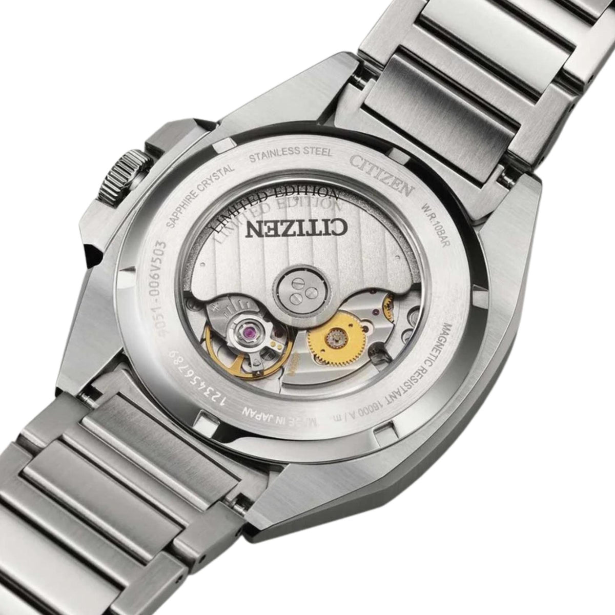 Open back ρολογιού Citizen Series 8 NB6051-59L με ορατό τον αυτόματο μηχανισμό