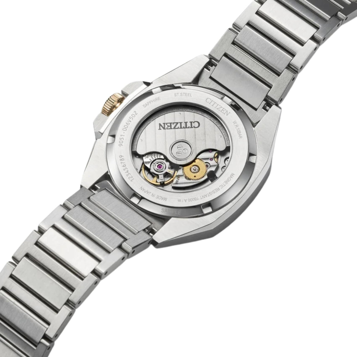 Open back ρολογιού Citizen Series 8 NB6059-57P με ορατό τον αυτόματο μηχανισμό