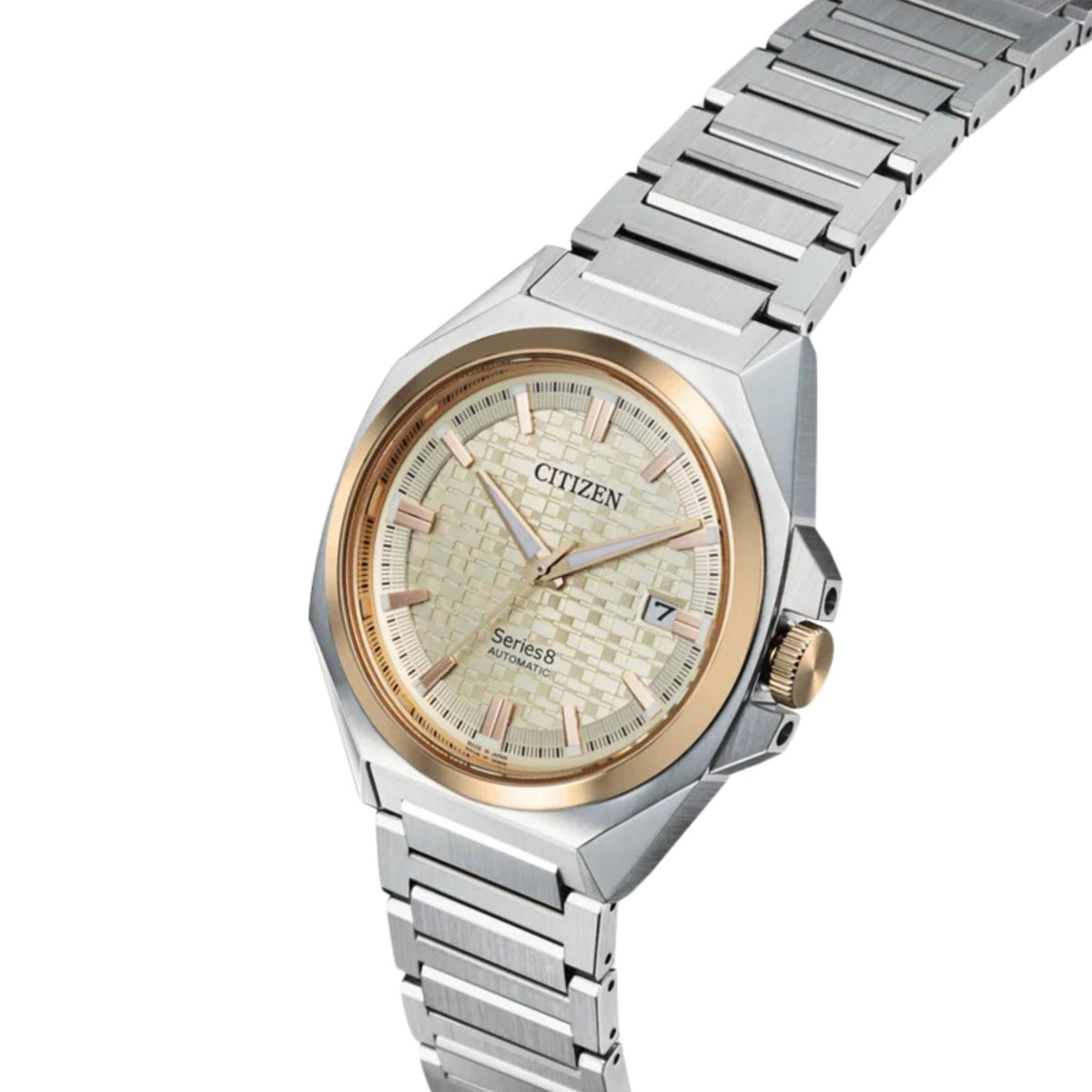 Σαμπανί καντράν ρολογιού Citizen Series 8 NB6059-57P διαμέτρου 40.1mm με ένδειξη ημερομηνίας