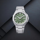 Ανδρικό Ρολόι Citizen Series 8 NB6080-51W με Ασημί Μπρασελέ & Πράσινο Καντράν