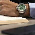 Ανδρικό Ρολόι Citizen Series 8 NB6080-51W με Ασημί Μπρασελέ & Πράσινο Καντράν