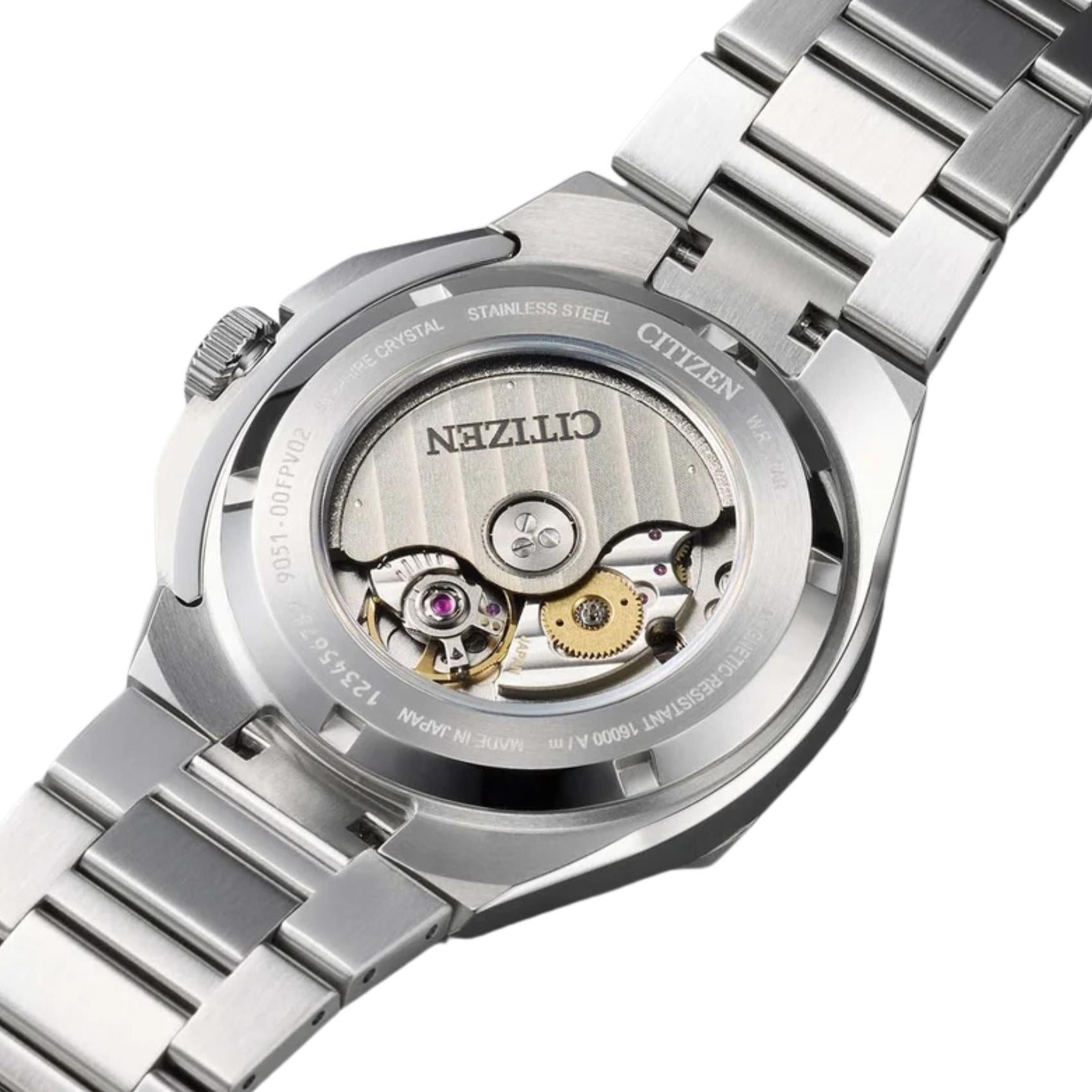 Open back ρολογιού Citizen Series 8 NB6080-51W με ορατό τον αυτόματο μηχανισμό