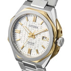 Ανδρικό Ρολόι Citizen Series 8 NB6084-50A με Ασημί Μπρασελέ & Λευκό Καντράν