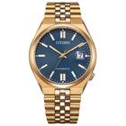 Αυτόματο Ρολόι Citizen Tsuyosa 60 NK0023-57L Με Ροζ Χρυσό Μπρασελέ & Μπλε Καντράν