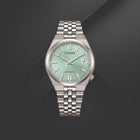 Ανδρικό Ρολόι Citizen Tsuyosa 60 NK0030-51X με Ασημί Μπρασελέ & Τιρκουάζ Καντράν