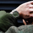 Αυτόματο Ρολόι Citizen Tsuyosa NJ0159-86X Με Ασημί Μπρασελέ & Πράσινο Καντράν