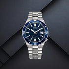Ρολόι Citizen TSUYOSA Shore NJ0230-59L Με Ασημί Μπρασελέ & Μπλε Καντράν