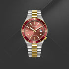 Ανδρικό Ρολόι Citizen Tsuyosa Shore NJ0234-58X με Ασημί-Χρυσό Μπρασελέ & Κόκκινο Καντράν