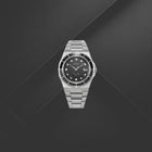 Ανδρικό Ρολόι D1 Milano Automatico Dual Black D1-ATBJ20 Αυτόματο με Ασημί Μπρασελέ & Μαύρο Καντράν