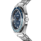 Ανδρικό Ρολόι D1 Milano Automatico Dual Navy D1-ATBJ21 Αυτόματο με Ασημί Μπρασελέ & Μπλε Καντράν