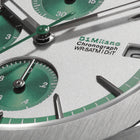 Ανδρικό Ρολόι D1 Milano Chrono D1-CHBJ25 Με Ασημί Μπρασελέ & Λευκό-Πράσινο Καντράν