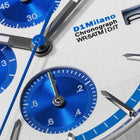 Ανδρικό Ρολόι D1 Milano Chrono D1-CHBJ26 Με Ασημί Μπρασελέ & Λευκό-Μπλε Καντράν