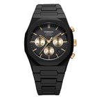 Ρολόι D1 Milano Gilded Solar D1-PHBJ16 Με Μαύρο Μπρασελέ
