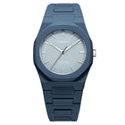 Ανδρικό Ρολόι D1 Milano Polycarbon After Dark D1-PCBJ51 με Μπλε Μπρασελέ & Γαλάζιο Καντράν